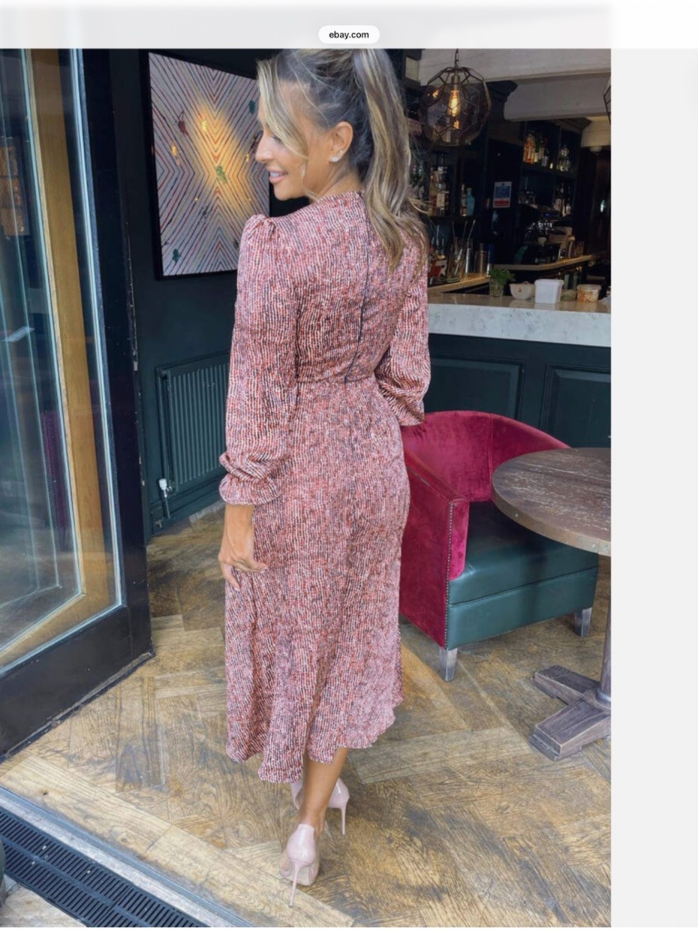 AX Paris Midi Faux Wrap Dress Bohemian/Fall/Feminine